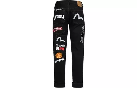 Джинсы мужские черные Evisu, черный