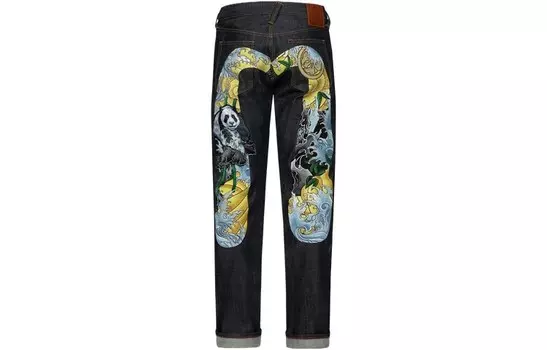 Джинсы мужские деним синие Evisu, синий