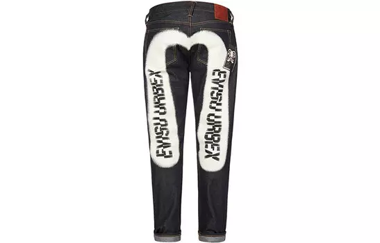 Джинсы мужские деним синие Evisu, синий