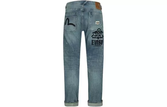 Джинсы мужские деним синие Evisu, синий