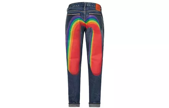Джинсы мужские деним синие Evisu, синий