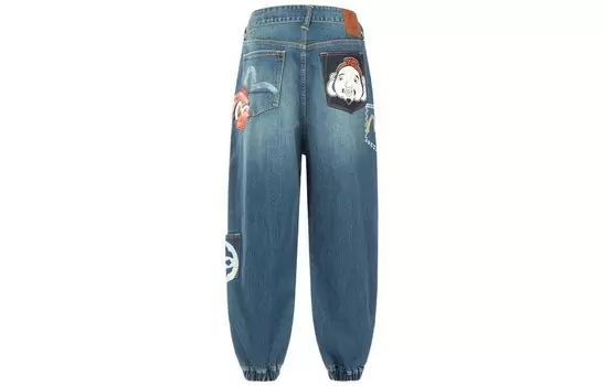 Джинсы мужские деним синие Evisu, синий