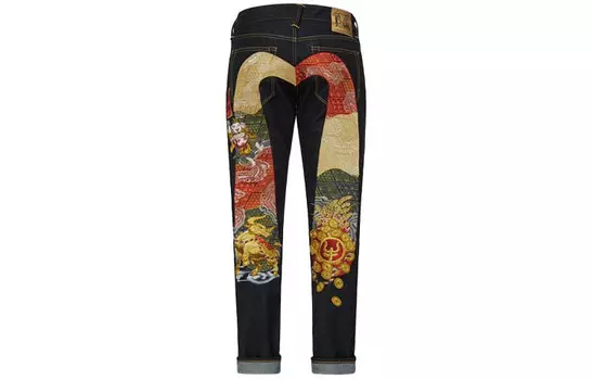 Джинсы мужские деним синие Evisu, синий