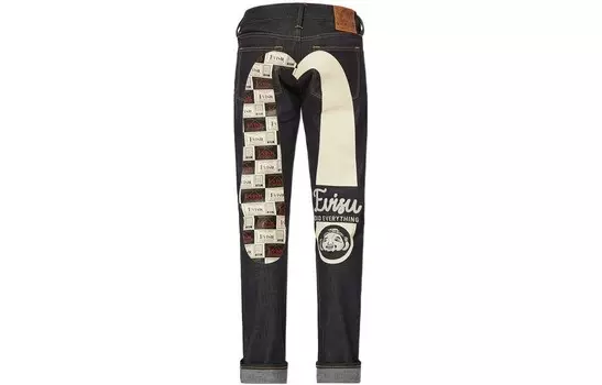 Джинсы мужские деним синие Evisu, синий