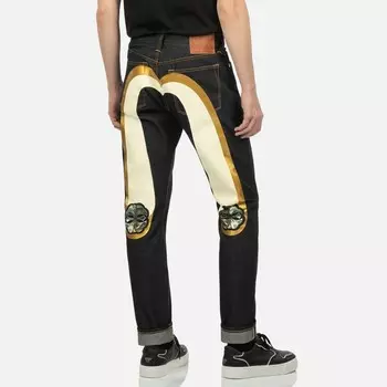 Джинсы мужские деним синие Evisu, синий