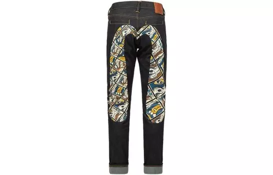 Джинсы мужские деним синие Evisu, синий