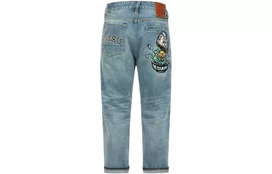 Джинсы мужские деним синие Evisu, синий