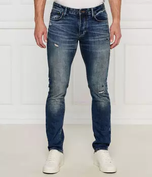 Джинсы мужские Emporio Armani с эффектом потертости, синий