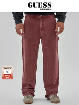 Джинсы мужские Guess Originals широкого кроя, красный