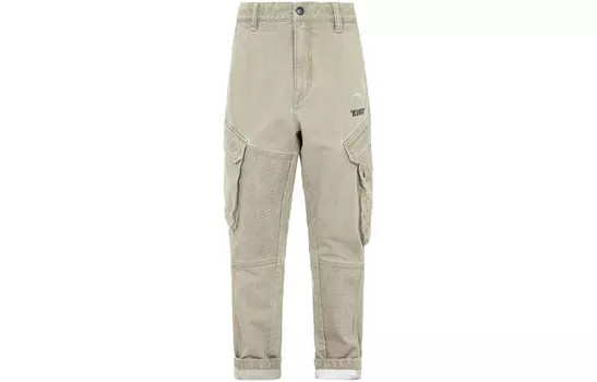 Джинсы мужские хаки Evisu, хаки