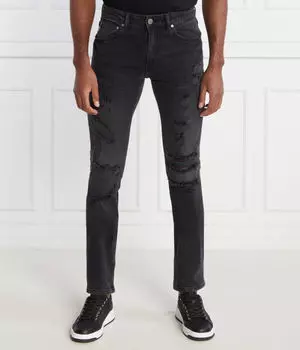 Джинсы мужские Just Cavalli с эффектом потертости, черный