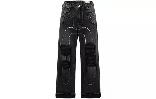 Джинсы мужские ковбойские черные Evisu, черный