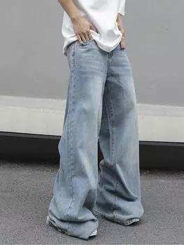 Джинсы мужские Manfinity Hypemode свободного кроя, светло-синий