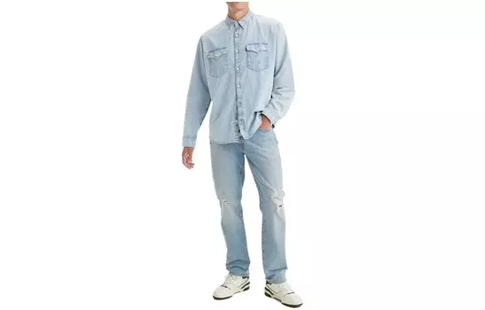 Джинсы мужские небесно-голубые Levi’S, голубой