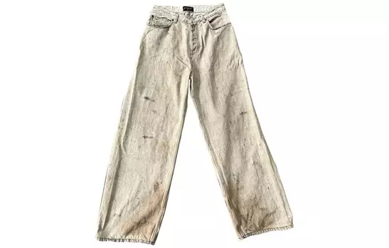 Джинсы мужские Off White Balenciaga, кремовый