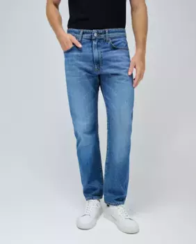 Джинсы мужские прямого покроя средней степени потертости Salsa Jeans, синий