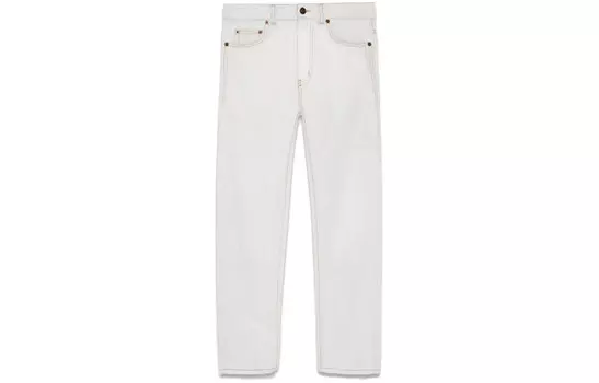 Джинсы мужские серые/белые Saint Laurent, серый