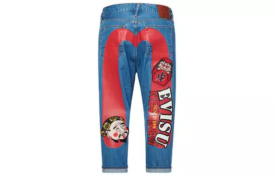 Джинсы мужские синие Evisu, синий