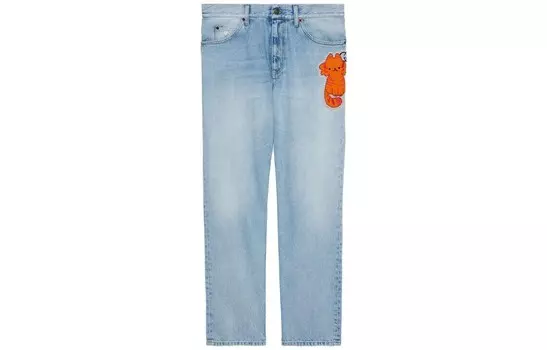 Джинсы мужские светло-голубые Gucci, светло-голубой