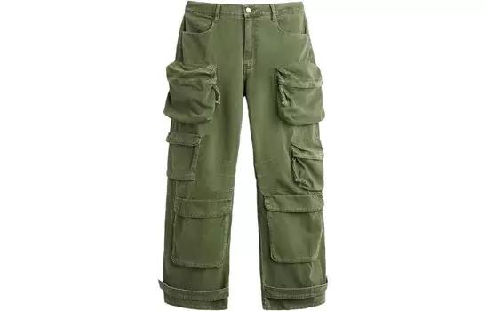 Джинсы мужские зеленые Zara, зеленый