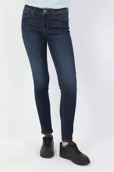 Джинсы на теле с потертым эффектом Colin'S, синий