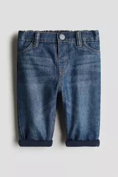 Джинсы на трикотажной подкладке H&M, синий