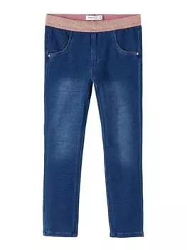 Джинсы name it, цвет dark blue denim/Detail GOLD ROSE LUREX