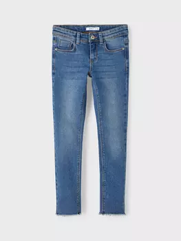 Джинсы name it Skinny Denim Hose mit Fransen NKFPOLLY, синий