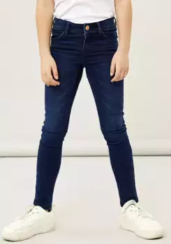 Джинсы Name It стрейч "NKFPOLLY DNMTAX PANT", изготовлены из удобного эластичного денима, синий