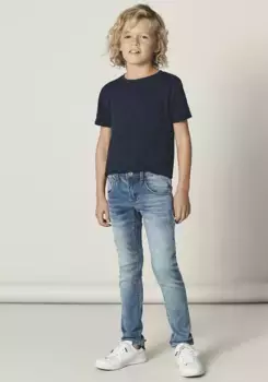 Джинсы Name It стрейч "NKMTHEO DNMTHAYER COR1 SWE PANT", голубой