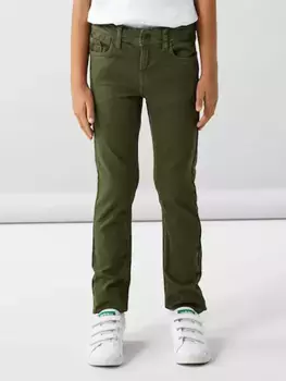 Джинсы Name It стрейч "NKMTHEO XSLIM TWI PANT 1111-TP NOOS", зеленый