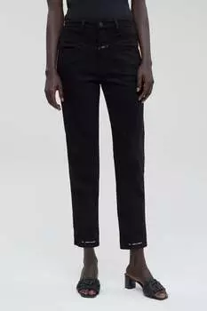 Джинсы – название стиля PEDAL PUSHER CLOSED, черный