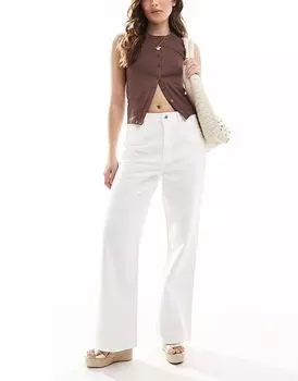 Джинсы New Look Adalae широкого кроя белого цвета