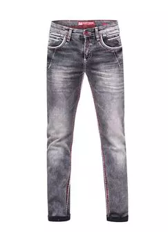 Джинсы NEW YORK 45 с модными контрастными швами RUSTY NEAL, серый