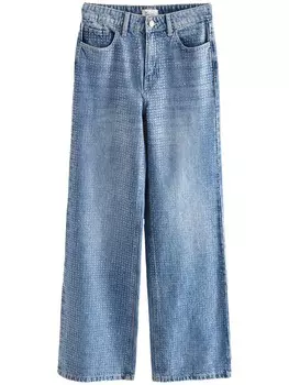 Джинсы Next Wide leg Jeans, синий деним