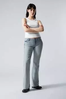 Джинсы Nova с заниженной талией и облегающими штанинами Weekday, синий