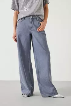 Джинсы Nova с защипами и широкими штанинами Hush, серый