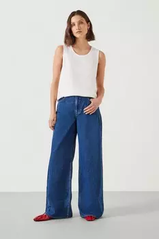 Джинсы Nova с защипами и широкими штанинами Hush, синий