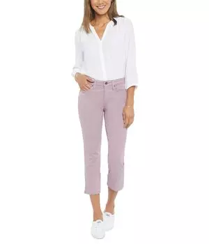 Джинсы NYDJ, Chloe Capris with Double Needle Slits in Taro