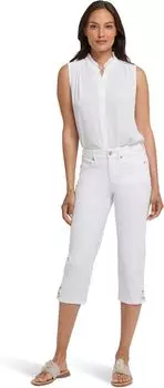 Джинсы NYDJ Marilyn Straight Crop with Side Plackets Jeans in Optic White, цвет Optic White