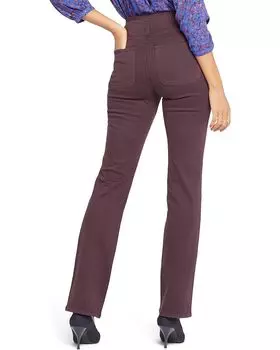 Джинсы NYDJ Petite High-Rise Marilyn Straight Hollywood Waistband in Eggplant, цвет Eggplant
