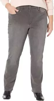 Джинсы NYDJ Plus Size High-Rise Marilyn Straight Hollywood Waistband in Smokey Mountain, цвет Smokey Mountain
