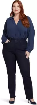 Джинсы NYDJ Plus Size High Rise Marilyn Straight in Magical, цвет Magical