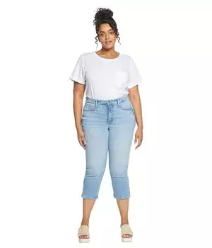 Джинсы NYDJ Plus Size, Plus Size Chloe Capris Denim Slits in Easley