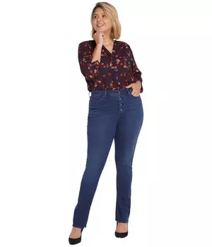 Джинсы NYDJ Plus Size, Plus Size High-Rise Alina Legging Jeans with Ankle Slits in Grant