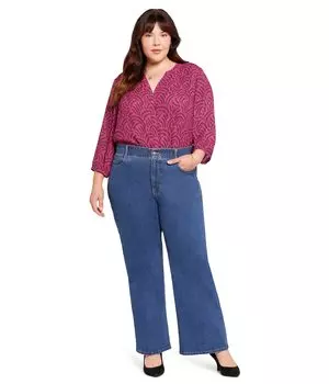 Джинсы NYDJ, Plus Size Waist Match High-Rise Major Wide Leg in Waterfall
