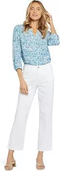 Джинсы NYDJ Relaxed Straight Ankle Square Pockets in Optic White, цвет Optic White