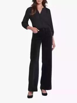 Джинсы NYDJ Teresa Wide Leg Corduroy Trousers, черный