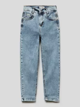 Джинсы объемного кроя в поношенном стиле Blue Effect, синий