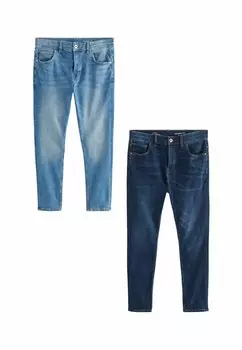 Джинсы облегающего кроя 2 PACK Next, синий